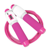 Max Adjustable Workout Jump Rope Skipping Rope for Women Men Kids Rose Red