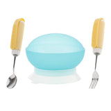 Maxbell Rotating Utensil Eating Aids Spoon Fork Bowl Set for the Elderly Disability