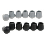 6 Pieces Rubber Tip For Cane Walking Stick Crutches Chair 3/4 inch Black