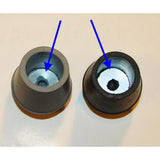 Maxbell 6 Pieces Rubber Tip For Cane Walking Stick Crutches Chair 7/8 inch Black