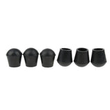 Maxbell 6 Pieces Rubber Tip For Cane Walking Stick Crutches Chair 7/8 inch Black