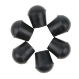 Maxbell 6 Pieces Rubber Tip For Cane Walking Stick Crutches Chair 7/8 inch Black
