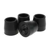Max Maxb 4 Piece Crutch Ferrule Rubber End Walking Stick Tip Protector Non Skid Black