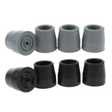Max Maxb 4 Piece Crutch Ferrule Rubber End Walking Stick Tip Protector Non Skid Black