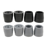 Max Maxb 4 Piece Crutch Ferrule Rubber End Walking Stick Tip Protector Non Skid Black
