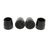 Max Maxb 4 Piece Crutch Ferrule Rubber End Walking Stick Tip Protector Non Skid Black
