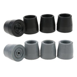 Max Maxb 4 Piece Crutch Ferrule Rubber End Walking Stick Tip Protector Non Skid Black