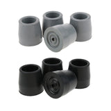 Max Maxb 4 Piece Crutch Ferrule Rubber End Walking Stick Tip Protector Non Skid Black