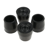 Max Maxb 4 Piece Crutch Ferrule Rubber End Walking Stick Tip Protector Non Skid Black