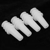 Max 2 Pairs Reusable Silicone Earplugs for Airplane Travel Sleep Silence White