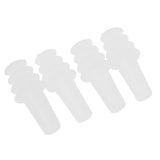 Max 2 Pairs Reusable Silicone Earplugs for Airplane Travel Sleep Silence White