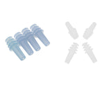 Max 2 Pairs Reusable Silicone Earplugs for Airplane Travel Sleep Silence White