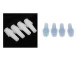 Max 2 Pairs Reusable Silicone Earplugs for Airplane Travel Sleep Silence White