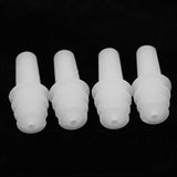 Max 2 Pairs Reusable Silicone Earplugs for Airplane Travel Sleep Silence White