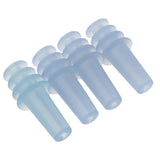 Max 2 Pairs Reusable Silicone Earplugs for Airplane Travel Sleep Silence Blue