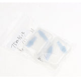 Max 2 Pairs Reusable Silicone Earplugs for Airplane Travel Sleep Silence Blue