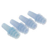 Max 2 Pairs Reusable Silicone Earplugs for Airplane Travel Sleep Silence Blue