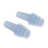 Max 2 Pairs Reusable Silicone Earplugs for Airplane Travel Sleep Silence Blue