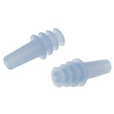 Max 2 Pairs Reusable Silicone Earplugs for Airplane Travel Sleep Silence Blue