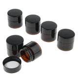 Max 6 Pcs Cosmetic Containers Round Glass Jars Cosmetics Face Cream Lotion 10g