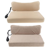 Max Sleeping Pillow Support Foam for Neck Pain Inflatable Back Pillow Beige Mesh