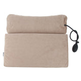 Max Sleeping Pillow Support Foam for Neck Pain Inflatable Back Pillow Coffee Flannelette