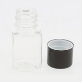 Max 6 Pieces Clear Refillable Empty Essential Oil Makeup Bottle 10ml Black Cap