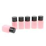 Max 6 Piece 10ml Plastic Square Storage Bottles Cosmetics Containers  Black Cap