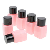 Max 6 Piece 10ml Plastic Square Storage Bottles Cosmetics Containers  Black Cap