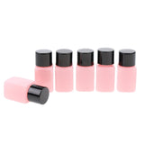 Max 6 Piece 10ml Plastic Square Storage Bottles Cosmetics Containers  Black Cap