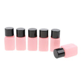 Max 6 Piece 10ml Plastic Square Storage Bottles Cosmetics Containers  Black Cap