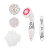Max Electric Spa Massage Brush Spin Shower Facial Body Cleaning Brush Kit