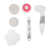 Max Electric Spa Massage Brush Spin Shower Facial Body Cleaning Brush Kit