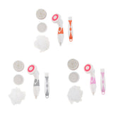 Max Electric Spa Massage Brush Spin Shower Facial Body Cleaning Brush Kit