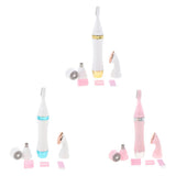Max 4 In 1 Electric Face Nose Leg Bikini Eyebrow Hair Remover Device Set Gold