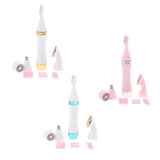 Max 4 In 1 Electric Face Nose Leg Bikini Eyebrow Hair Remover Device Set Gold
