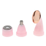 Max 4 In 1 Electric Face Nose Leg Bikini Eyebrow Hair Remover Device Set Pink