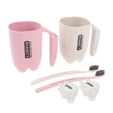 Max Wheat Fiber Traveling Wash and Rinse Bathroom accessories Pink and White