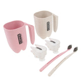 Max Wheat Fiber Traveling Wash and Rinse Bathroom accessories Pink and White