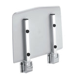 Max Folding Metal Shower Bench Wall Mount Fordable Seat for Bathroom Toilet White