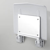 Max Folding Metal Shower Bench Wall Mount Fordable Seat for Bathroom Toilet White