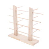 Wood Sunglasses Eyeglass Rack Display Stand Holder Double Lines for 8 Pairs