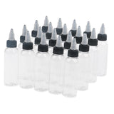 20 Piece Empty PVC Squeeze Bottle withTwist Top Cap Tip Applicator 30ml