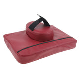 Max Maxb Square Massage Table Pillow Face Down Cradle Neck Support Cushion Wine Red