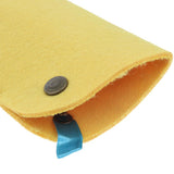 Max 2 Pack Soft Felt Eyeglass Slip Cases Glasses Sunglasses Pouch Storage Yellow