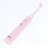 Max USB Rechargeable Electric Toothbrush Adult Kids Tooth Brush Set Pink