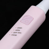 Max USB Rechargeable Electric Toothbrush Adult Kids Tooth Brush Set Pink