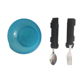Max 3pcs Hand Tremors Arthritis Elderly Utensil Eating Aid Spoon Fork Bowl Set
