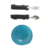 Max 3pcs Hand Tremors Arthritis Elderly Utensil Eating Aid Spoon Fork Bowl Set