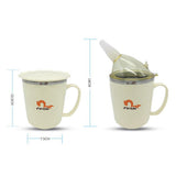 Max Stainless Steel Silicone Spout Cup Elderly Nursing Eating Mug 350ml Green